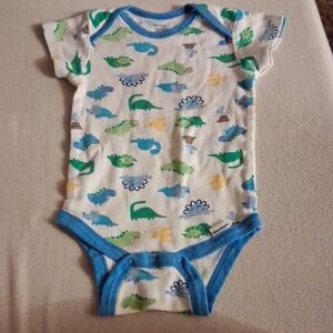 Gerber Blue and Green Dinosaur Baby Bodysuit